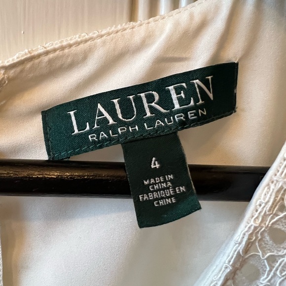 Lauren Ralph Lauren | Matte Ivory Flutter-Sleeve Midi Dress - Picture 6 of 7